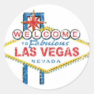 Sticker Rond Bienvenue à Fabulous Las Vegas