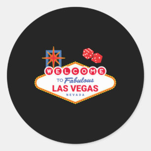 Sticker Rond Bienvenue À Fabulous Las Vegas Vegas Vegas Trip La