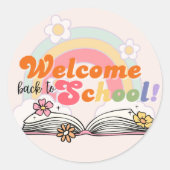 Sticker Rond Bienvenue à l'autocollant de l'école (Devant)