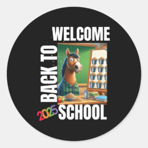 Sticker Rond Bienvenue À L'Autocollant School 2025