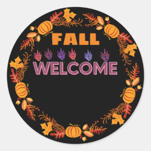 Sticker Rond Bienvenue à l'automne