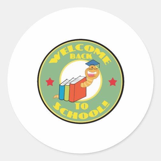 Sticker Rond Bienvenue À L'École (Devant)