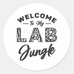 Sticker Rond Bienvenue À Mon Laboratoire Technicien En Laborato