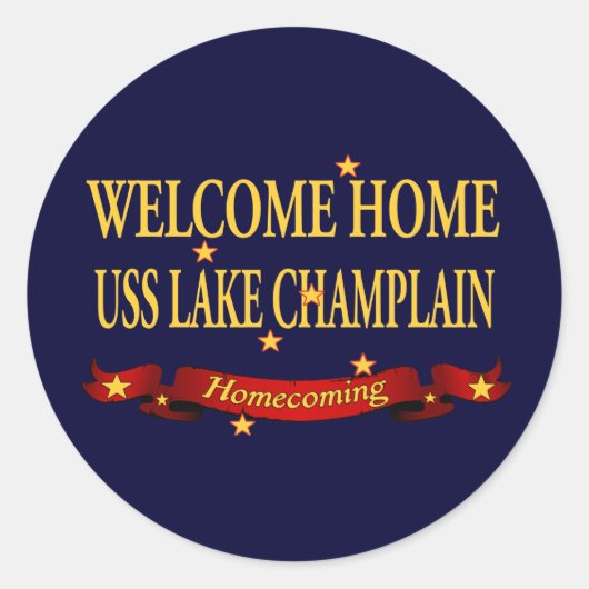 Sticker Rond Bienvenue Accueil Lac Champlain (Devant)