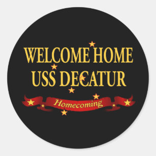 Sticker Rond Bienvenue Accueil USS Decatur