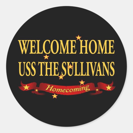 Sticker Rond Bienvenue Accueil USS Les Sullivas (Devant)