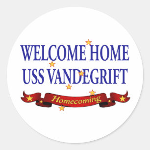 Sticker Rond Bienvenue Accueil USS Vandegrift