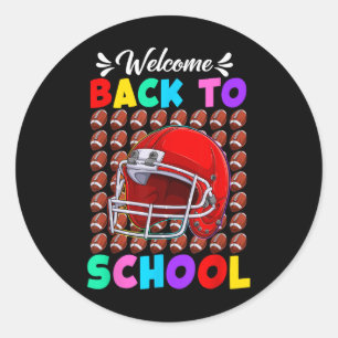 Sticker Rond Bienvenue au football de rentrée scolaire Premier