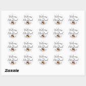 Sticker Rond Bienvenue au Maryland | Mariage de destination (Feuille)