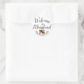 Sticker Rond Bienvenue au Maryland | Mariage de destination (Sac)