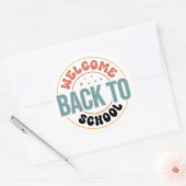 STICKER ROND BIENVENUE AU RETOUR À L'ÉCOLE (Enveloppe)