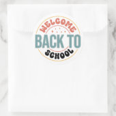 STICKER ROND BIENVENUE AU RETOUR À L'ÉCOLE (Sac)