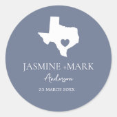 Sticker Rond Bienvenue au Texas Wedding Party Custom (Devant)