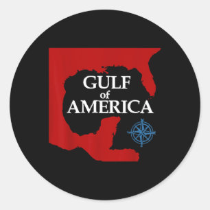 Sticker Rond Bienvenue Aux Amériques Golfe Mexique Drôle Présid