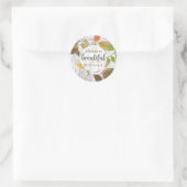 Sticker Rond Bienvenue Aux Belles Feuilles D'Automne Rose (Sac)