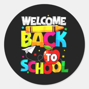 Sticker Rond Bienvenue Byck À l'École Amusement Élève Enseignan