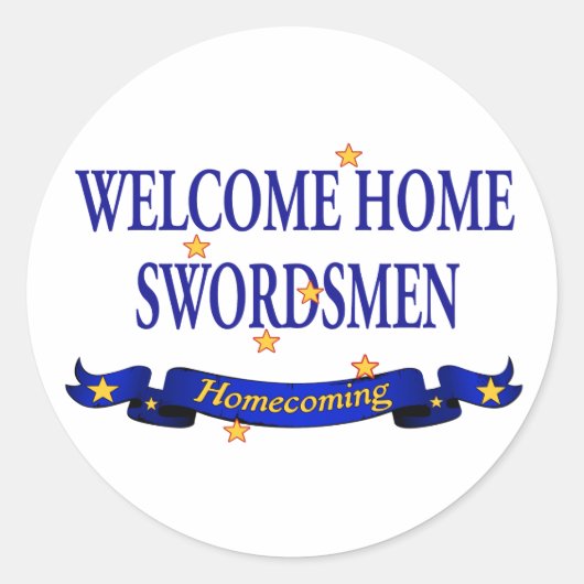 Sticker Rond Bienvenue chez nous Swordsmen (Devant)