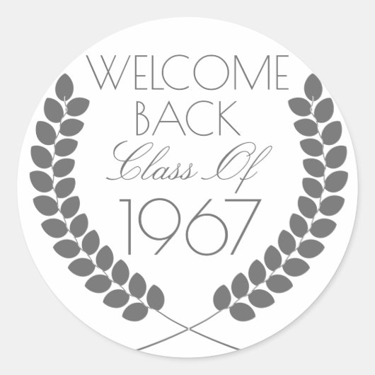 Sticker Rond Bienvenue Classe de retour (Devant)