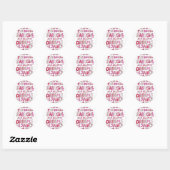 Sticker Rond Bienvenue Dans Le Monde Baby Girl (Feuille)