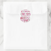 Sticker Rond Bienvenue Dans Le Monde Baby Girl (Sac)