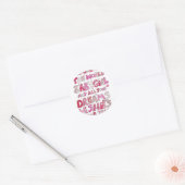 Sticker Rond Bienvenue Dans Le Monde Baby Girl (Enveloppe)