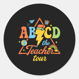 Sticker Rond Bienvenue De Retour À L'École Avant Et Arrière Ens