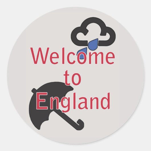 Sticker Rond Bienvenue en Angleterre ! (Devant)