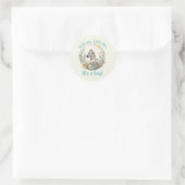 Sticker Rond Bienvenue, Little One Faire-part de naissance/Baby (Sac)