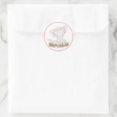 Sticker Rond Bienvenue Petit bébé éléphant (Sac)