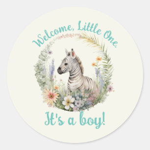 Sticker Rond Bienvenue, petite naissance annonce/fête de bébé
