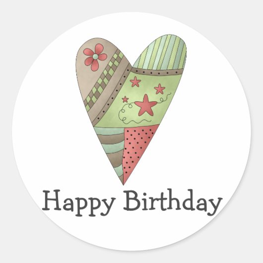 Sticker Rond Bienvenue Printemps ・ Coeur (Devant)