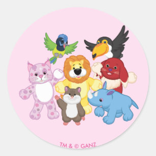 Sticker Rond Bienvenue sur Webkinz !