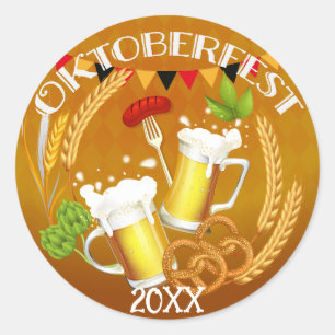 Sticker Rond Bière de toiture Oktoberfest
