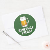 Sticker Rond Bière d'énergie renouvelable de St. Patrick (Enveloppe)