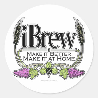 Sticker Rond Bière et vin