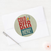 Sticker Rond Bière froide (Enveloppe)