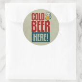 Sticker Rond Bière froide (Sac)