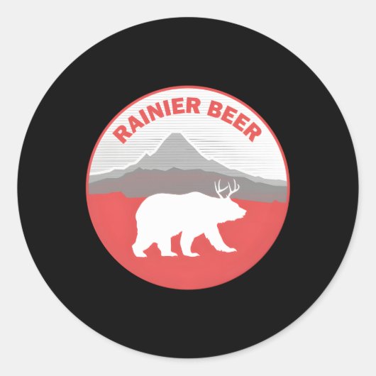 Sticker Rond Bière Rainier (Devant)