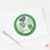 Sticker Rond Bière Shamrock de la fête de ST Patrick (Enveloppe)