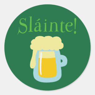 Sticker Rond Bière Sláinte