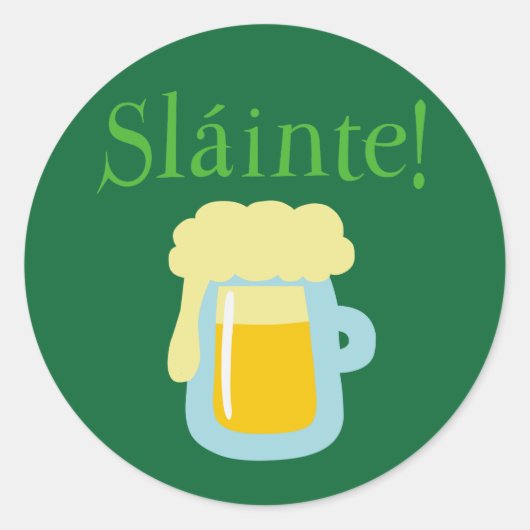 Sticker Rond Bière Sláinte (Devant)