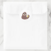 Sticker Rond Bière Sloth (Sac)