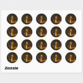 Sticker Rond Big Ben joue Goodnight (Feuille)