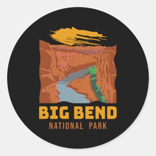 Sticker Rond Big Bend National Park (Devant)