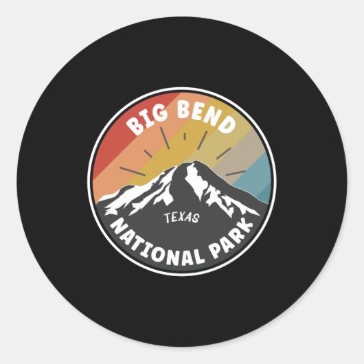 Sticker Rond Big Bend National Park Texas (Devant)