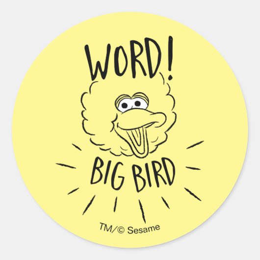 Sticker Rond Big Bird Skate Logo - Word! Big Bird (Devant)