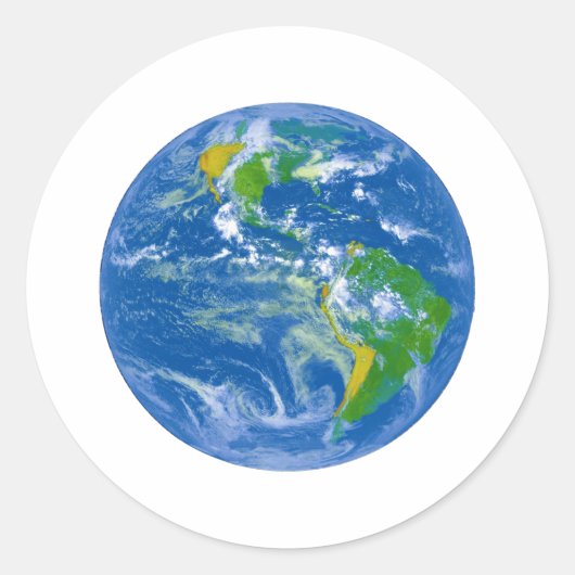 Sticker Rond Big Blue Marble de la NASA (Devant)