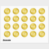 Sticker Rond Big Bold Gold Mariage (Feuille)