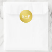 Sticker Rond Big Bold Gold Mariage (Sac)