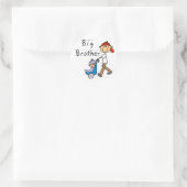 Sticker Rond Big Brother avec Little Brother (Sac)